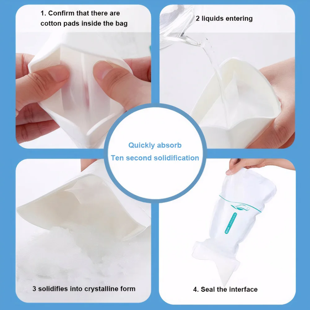 Portable Emergency Urinal Bags 800ML Disposable Travel Vomit Bag with Handle Outdoor Camping Mobile Toilet Pee Bag for Men Women