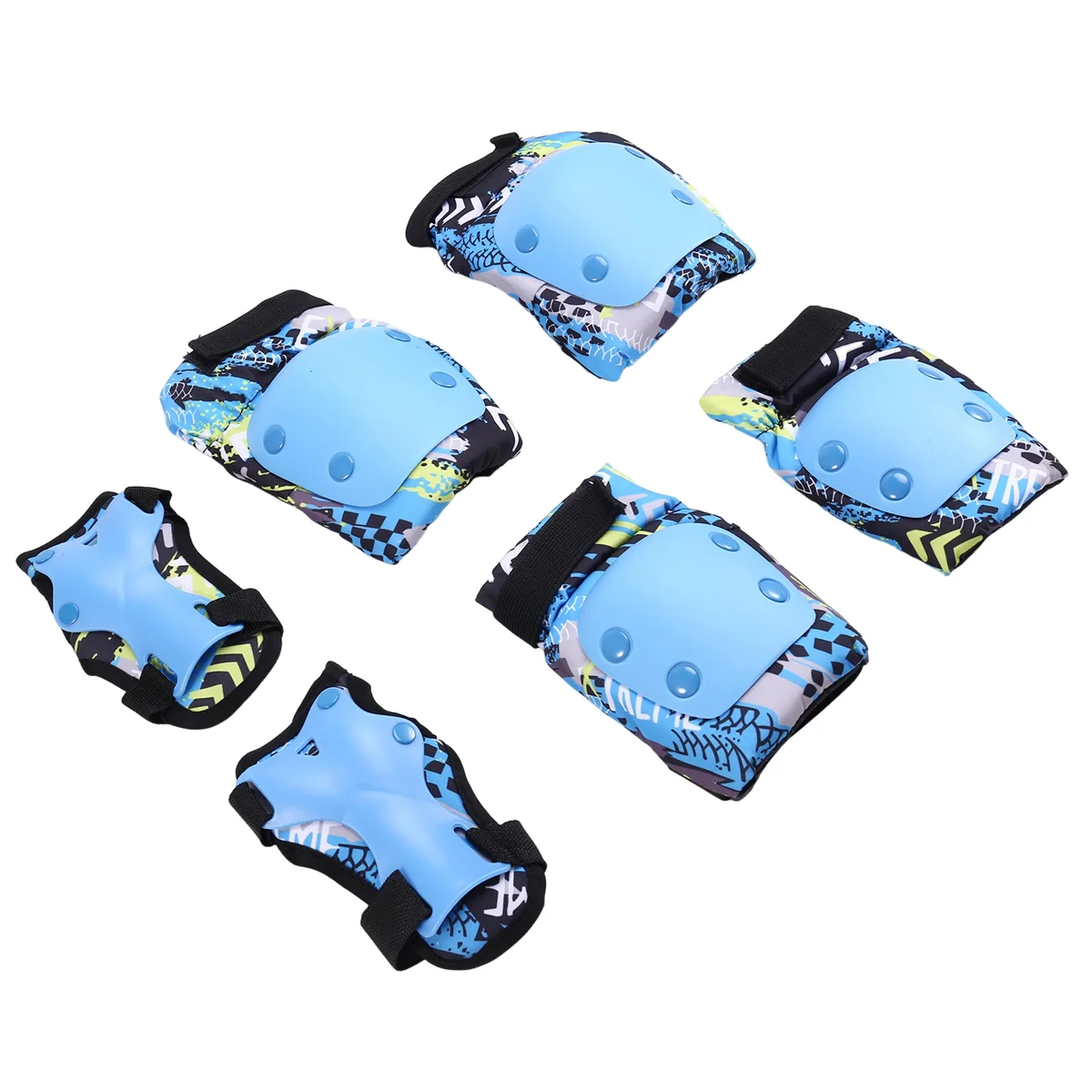 BAAU Roller Skating Protective Gear Set for Children, Full Equipment, Skateboard, Roller Skates, Balance Bike, Knee Pads A