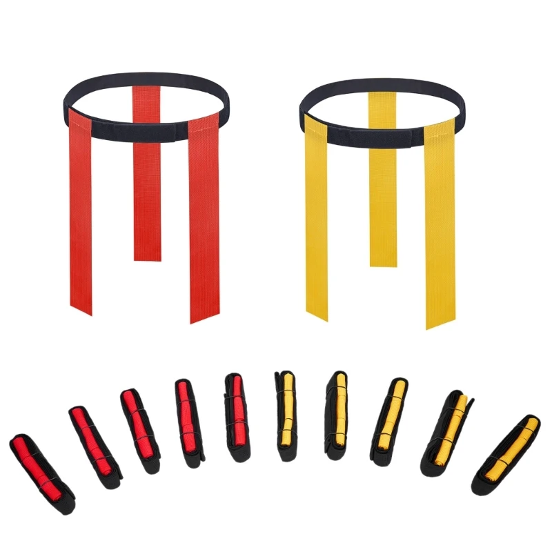 

Football Training Equipment 12 Player Adjustable Flag Football Belts Flag Football Set with 3 Flags Per Belt for High Quality
