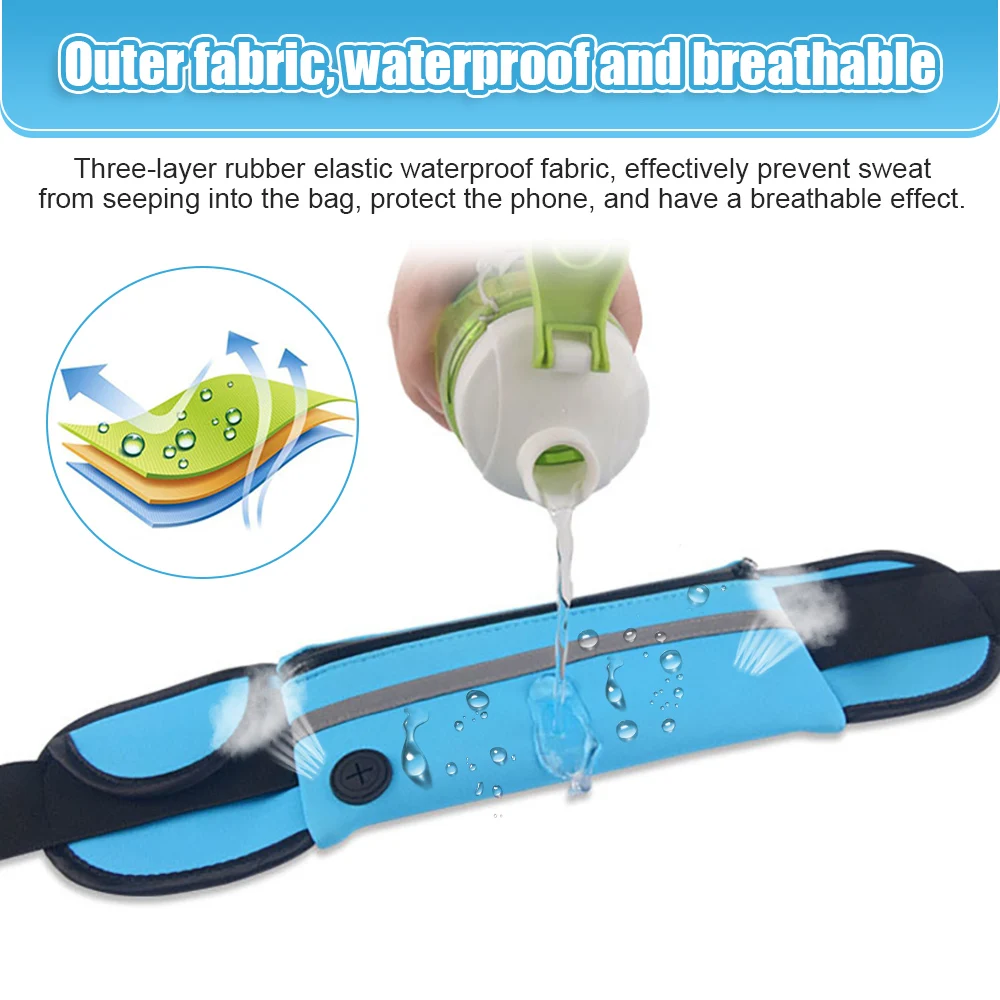 Cbmmaker Running Waist Bag Sports Belt Pouch Mobile Phone Case Men Women Hidden Pouch Professional Gym Fitness Bags Running Belt