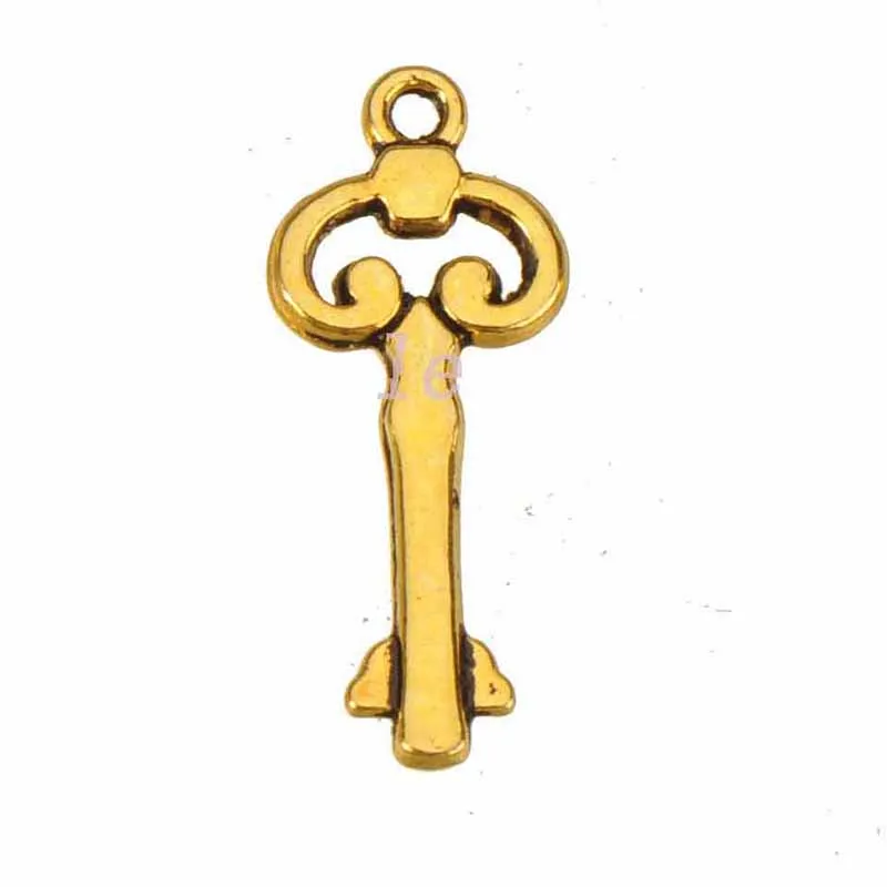 Jewelry Charms Accessories Gold DIY Bracelet Making Material 70pcs Metal Keys Wholesale Suspension DIY Handicrafts Stuff