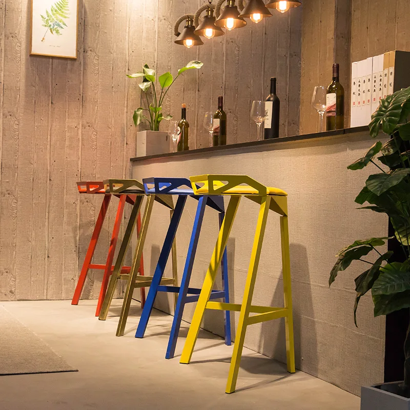 Modern Nordic Bar Stools Design Unique Relaxing Minimalist Comfortable Aesthetic Ergonomic Banqueta Furniture