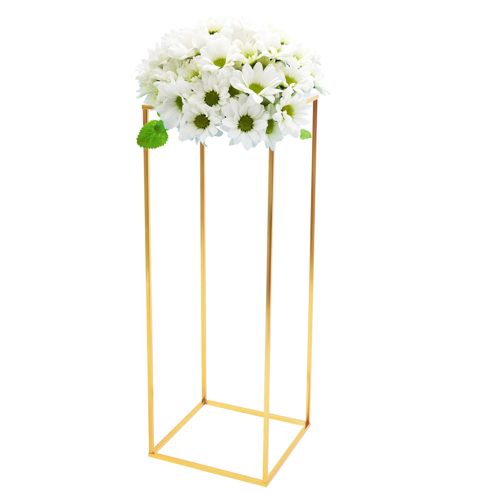 Flower Stand Gold Metal Display Lamp Holder Party Wedding Pillar Stand Decoration