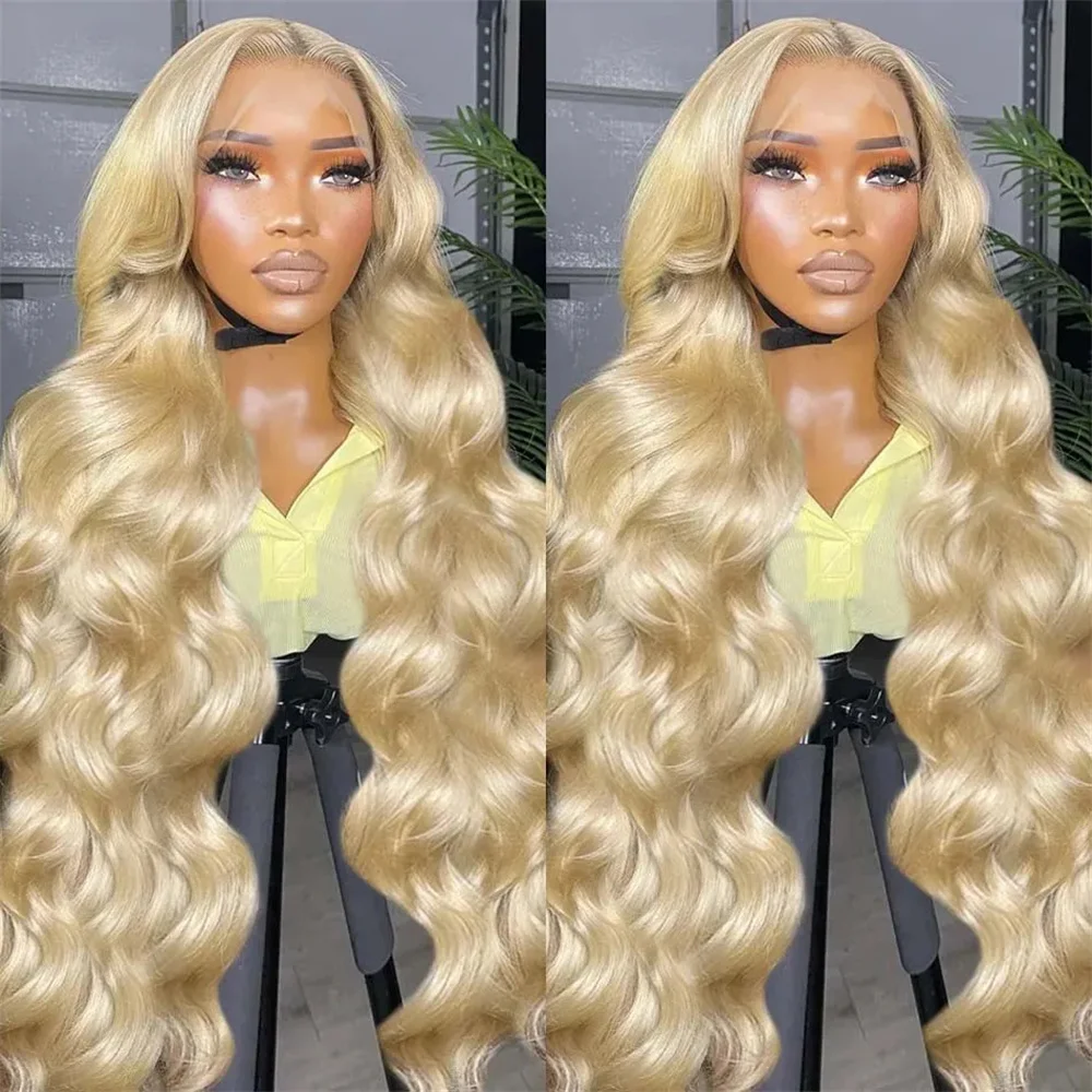 

13x4 Honey Blond Lace Frontal Wig 38 Inch 613 HD Transparent Human Hair Wig 180% Body Wave 13x6 Blond Wig Brazilian Colored Wig