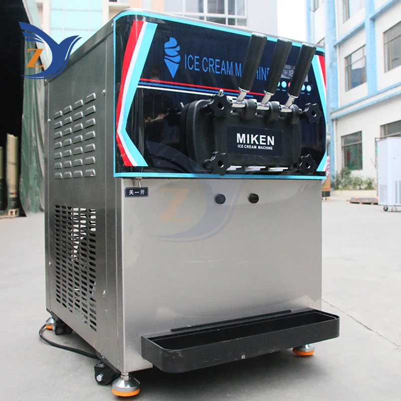 Ice Cream Making Machine ZY-6618CTB Stainless Steel 2000W Desktop Type Small Automatic Home Commercial Double Storage Cylinder 3
