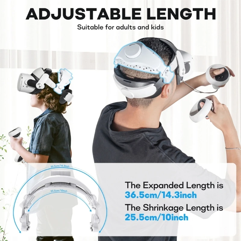 

Head Strap for Meta Quest 3 VR Strap Replacement Accessories Enhanced Comfort, Reduce Head Pressure Adjustable Hinge Drop Ship