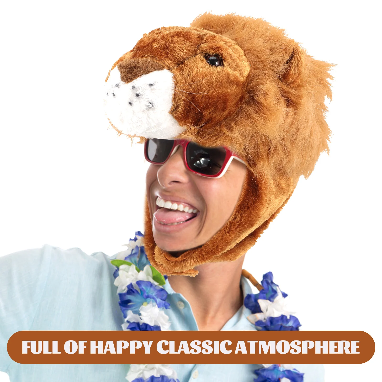 Party Hat Plush Lion Shape Hat Party Selfie Hat Festival Headgear Photo Prop Party Supply
