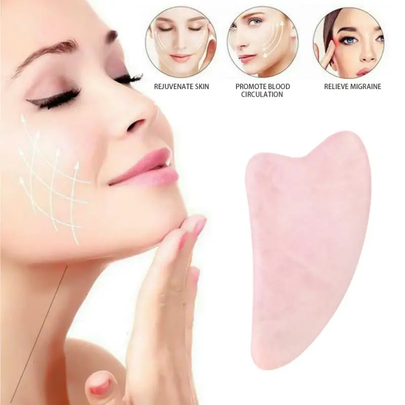 

Natural Rose Quartz Jade Stone Massager Facial Roller Beauty Mushroom Shape Massage Eye Neck Care Slimming Tools Health Beauty