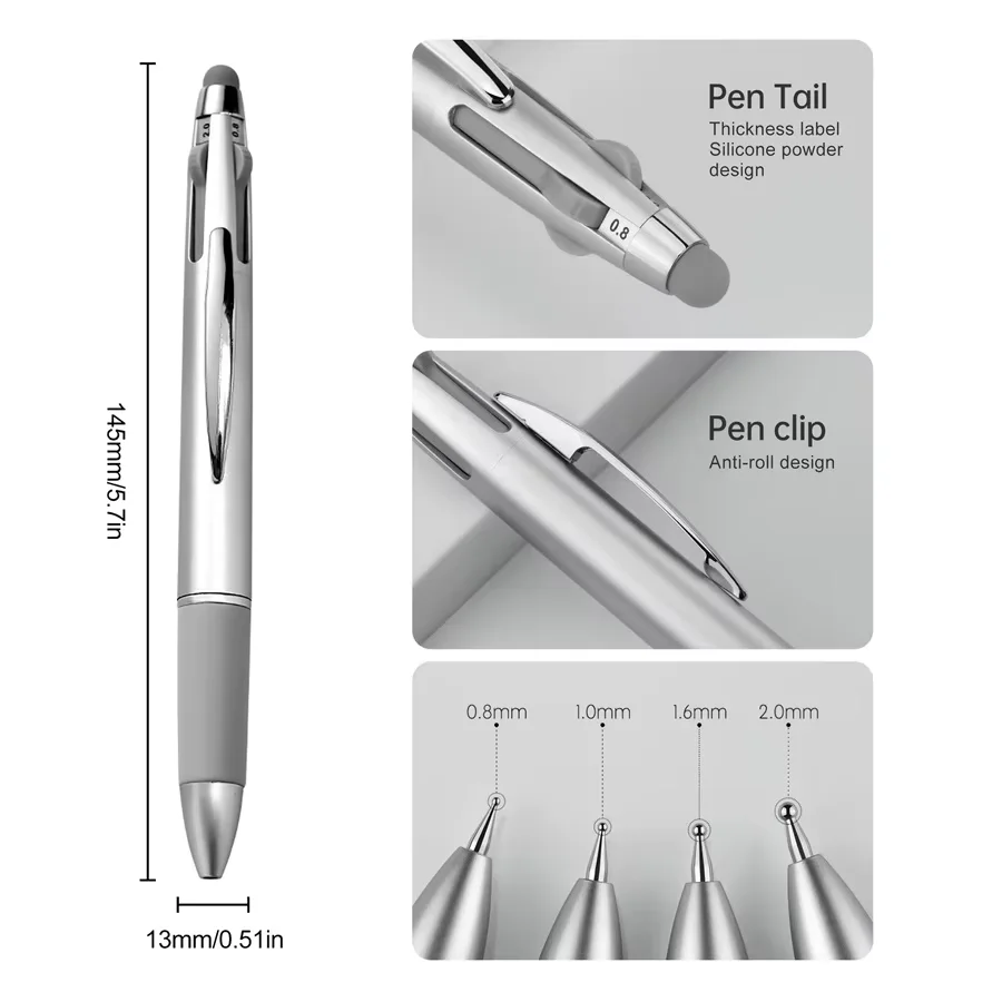 YIKOOLIN 5-in-1 Nail-Dotting-Stift, Kunstwerkzeuge, Kugelschreiber-Design, Nail-Art-Spitze, Punktmalerei, Maniküre-Set für den Heim- und Salongebrauch – Detail 7