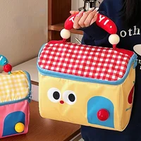 Cute Cottage Makeup Bag Large Capacity Multifunctional Fresh-Keeping Insulated Lunch Box Bag Handbag Beauty Bag 2