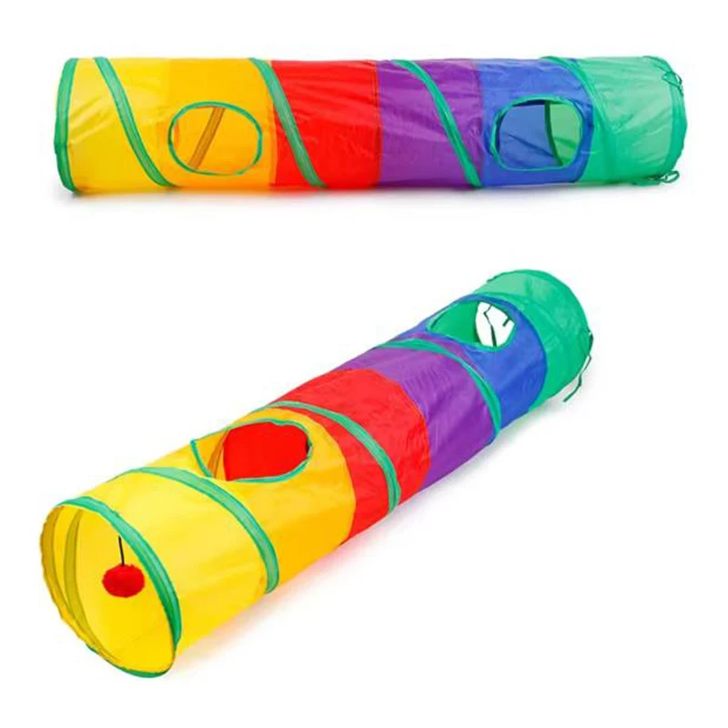 Hot Cat Tunnel Pet Tube Collapsible Play Toy Indoor Outdoor Kitty Puppy Toys for Puzzle Exercising Hiding Training Pet Toys 4