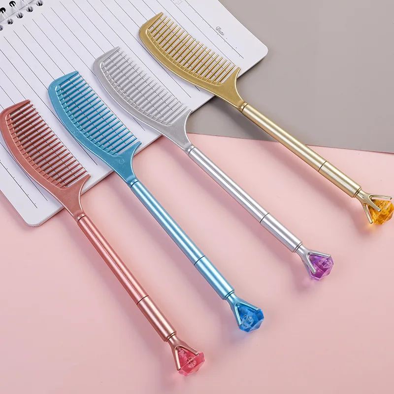 12/60 Creative Diamond Comb Gel Pens Award Cute Stationery Store Student Water Pen Office Needle Tube Kawaii School Supplies