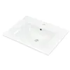 [Sink Only]24 Inch Modern Bathroom Vanity Modern White Bathroom Sink Rectangle Above Counter Porcelain Ceramic Vessel Vanity 3