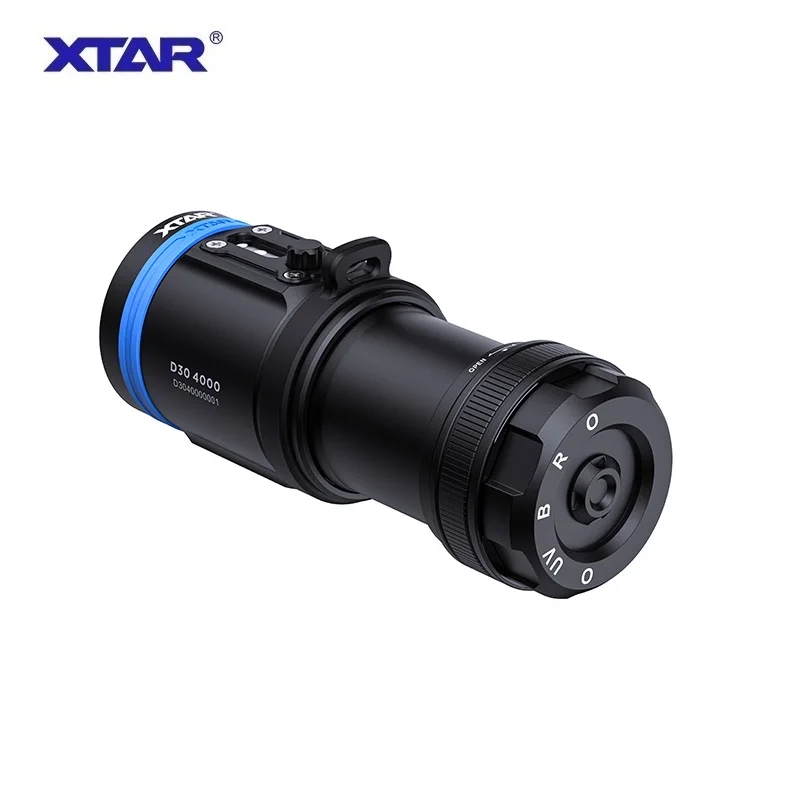 XTAR D30 4000 Diving Flashlight 4000lumens UV/RED/BLUE light Underwater 100 Meters Underwater Photography Fill Light