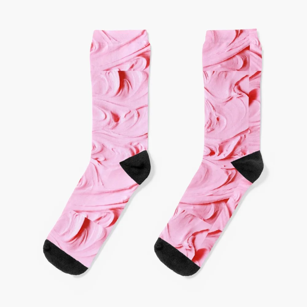 Delicious Pink Cake Frosting Socks Socks cotton soccer stockings socks funny christmas gifts Socks Men's Women's