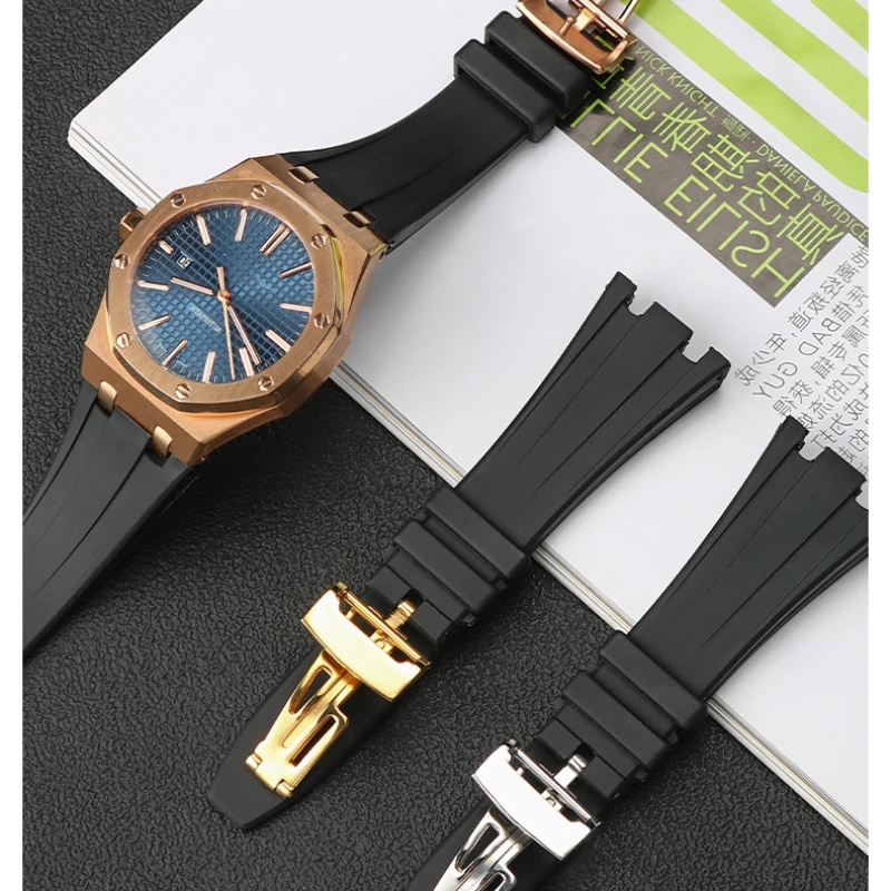 Cinturino in pelle marrone scuro per Audemars Piguet Royal Oak Offshore Cinturino in pelle marrone scuro per Audemars Piguet Royal Oak Offshore