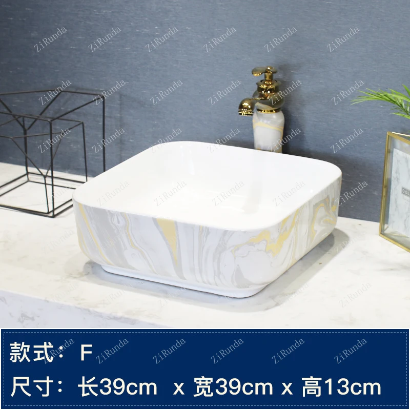 家庭用北欧スタイルのテーブル洗面台,芸術的なセラミック洗面台