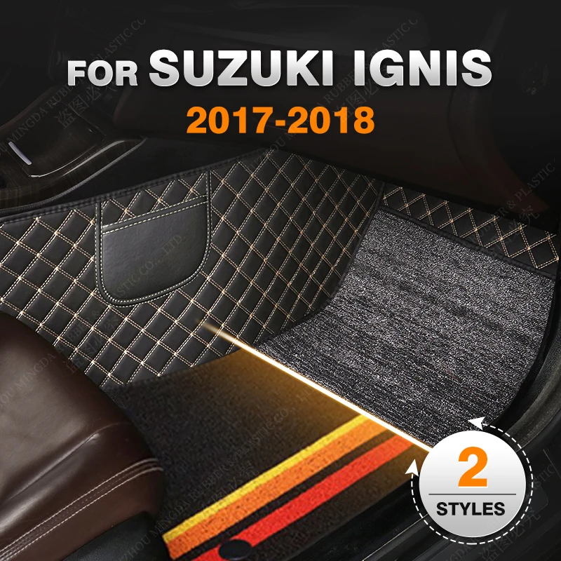 

Car Floor Mats For Suzuki Ignis 2017 2018 Custom Auto Foot Pads Automobile Carpet Cover interior accessories