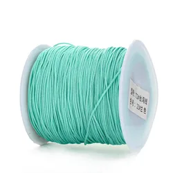 Vibrant Nylon Thread Cord for Jewelry and Crafting - 100m Roll, 28 Color Options, 0.8mm Thickness (Blue green)