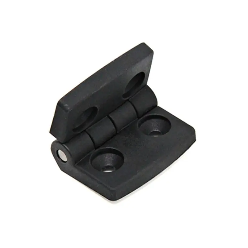 10 Pcs Mini Cabinet Door Folding Hinges Jewellery Box Black Plastic Hinge