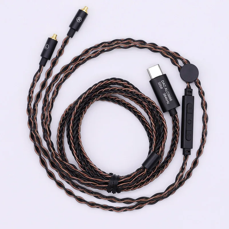 Adaptador de Decodificação para Shure Cabo de Cobre com Mic Único Cristal Cobre tipo c Dac Alc5686 Mmcx Se215 Se846 - Image 2