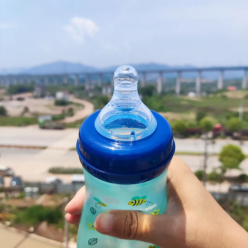 Baby Bottle Double Handle Infant Drop-proof Baby Wide-caliber Milk Bottle Newborn Feeding BPA Free