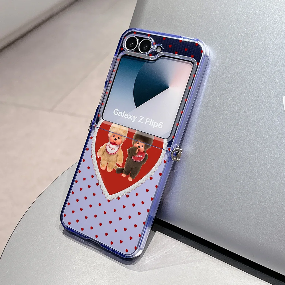 Cute Monchhichis Metal Connector Phone Case - Candy Color Soft TPU Cover
