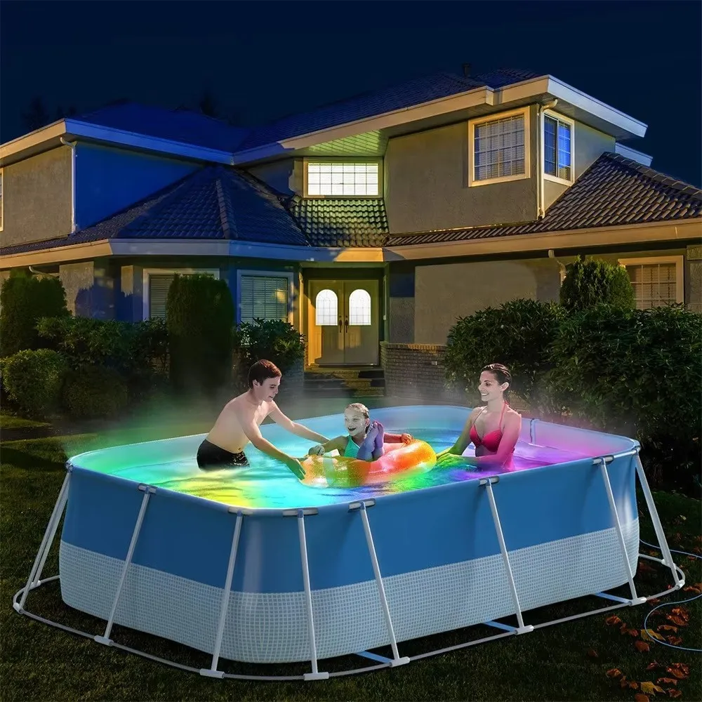 RGB LED 수영장 조명 22W 85-265V 블루투스 APP 제어 분수 연못 조명 IP68 수중 램프 DC12V Piscina 스포트라이트