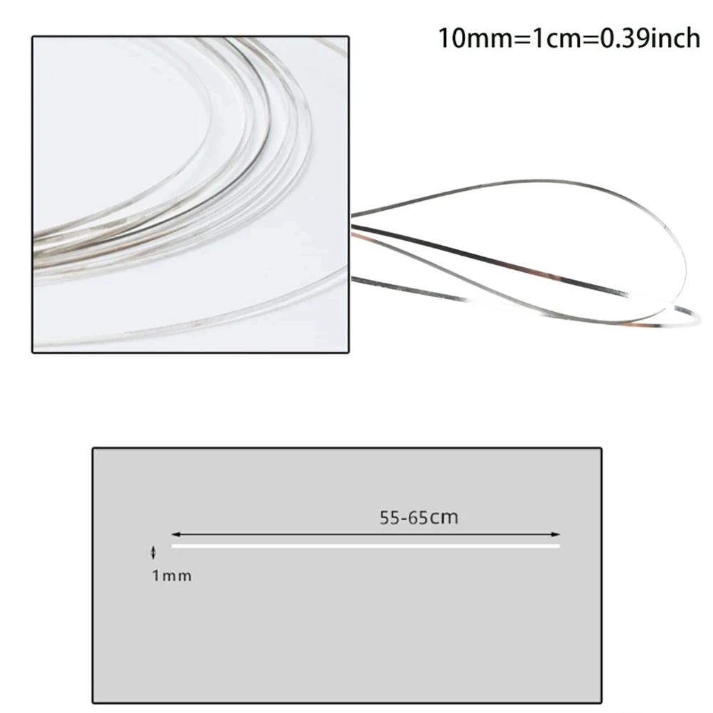 Soldering Rods 1.8-2.1ft Silver Welding Rod 1mm Width Soldering Wire Low Melting Point Great Weldability Silver Welding Rod Parts