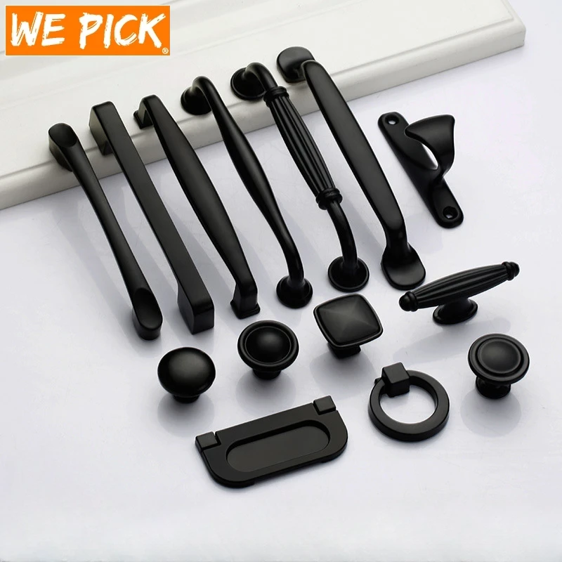 

WEPICK Black Handles for Furniture Cabinet Knobs and Handles Kitchen Handles Drawer Knobs Cabinet Pulls Cupboard Handles Knobs