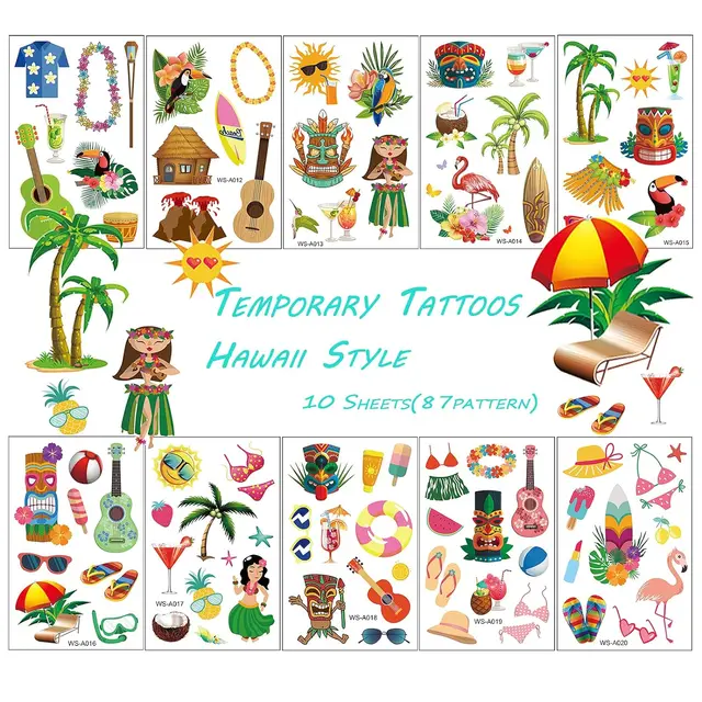 120 PCS Glitter Summer Temporary Tattoos For Kids...