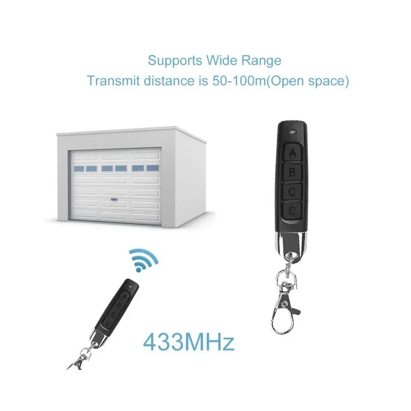 433MHZ 433.92mhz Remote Control Garage Gate Door Opener Remote Control Duplicator Clone Learning Rolling Code Car Key garage door opener remote