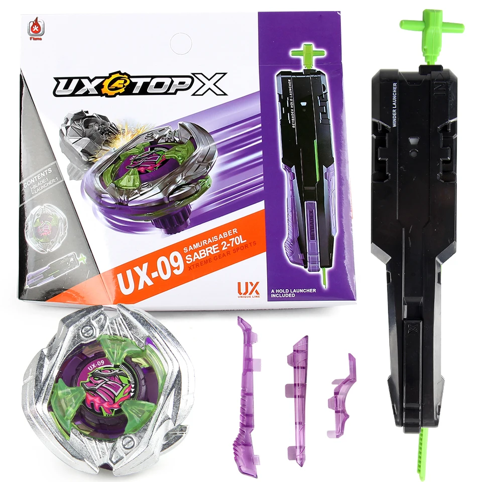 BEY X UX-09 Starter Samurai Saber with Sword Launcher Set Gift
