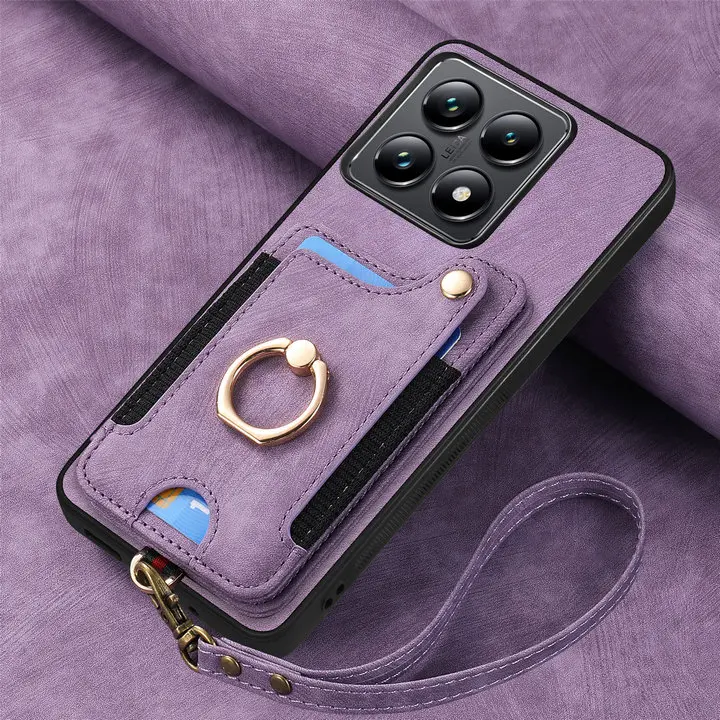 Luxury RFID Leather Wallet Case with Magnetic Back Cover