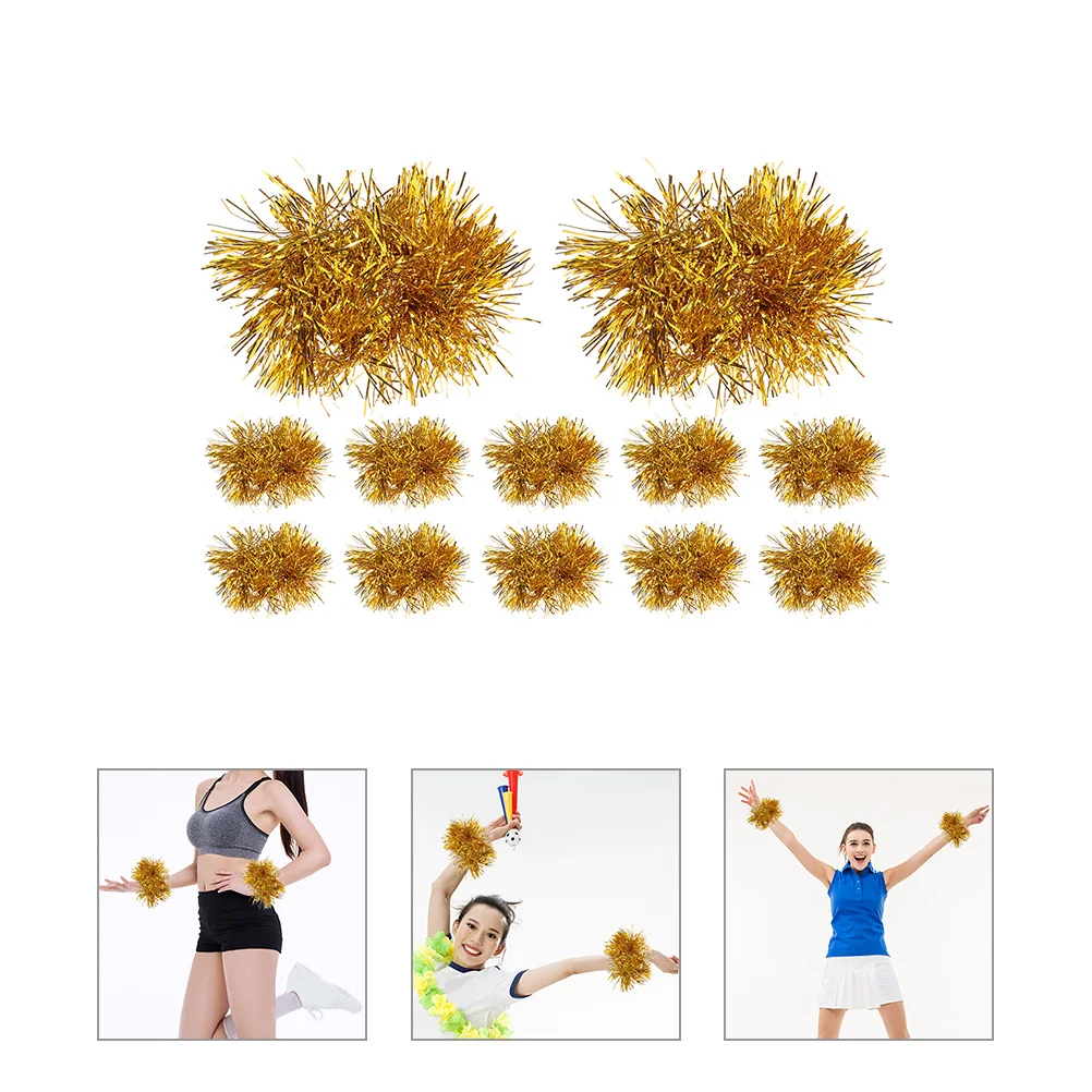 

12 Pcs Wrist Flower Sports Party Cheerleaders Poms Cheering Pompoms Prop Wristband Decoration Dancing Plastic
