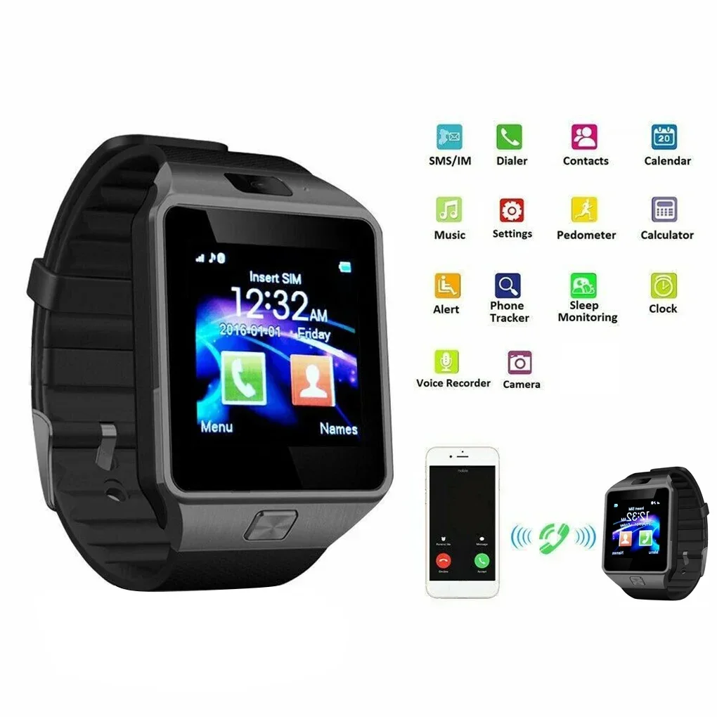 �������� ����Ʈ �ð� DZ09 ��ȭ ī�޶� ���� TF ī�� SmartWatch ��ȭ ��ȭ �ð� ����Ʈ �� ���� ���� Smartwatch