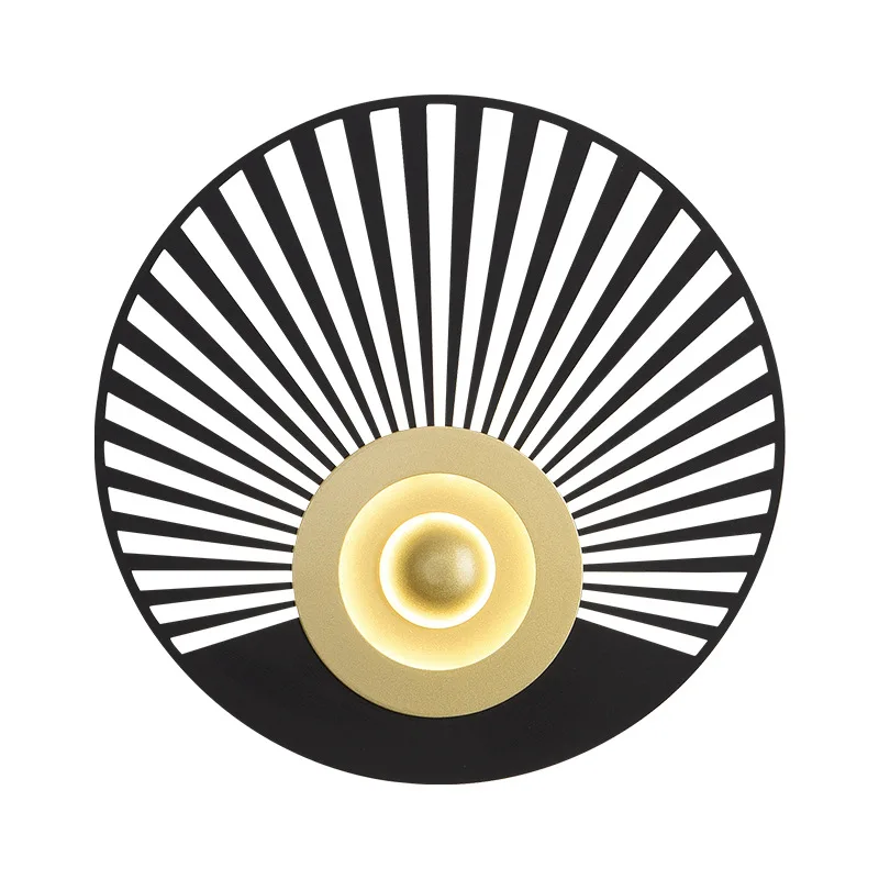 LED Wall Lamp Nordic Bedroom Bedside Fan-shaped Lighting for Living Room Corridor Aisle Stairs Wall Lights Home Decor Sconces