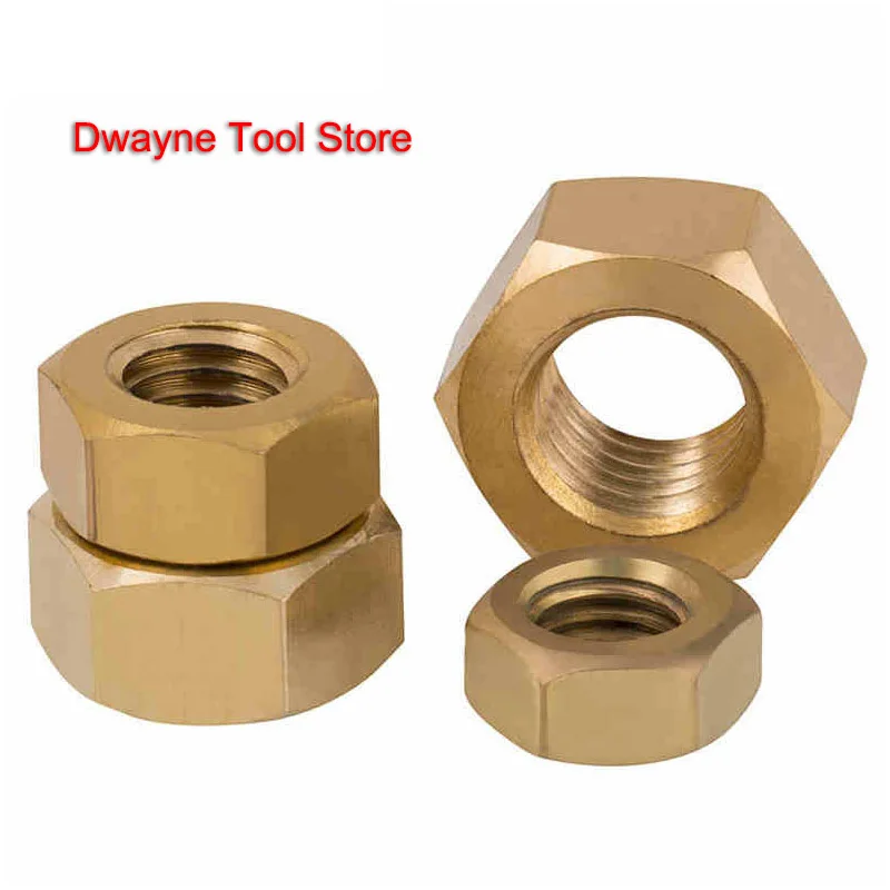 

Manufacturer's straight GB6170 copper hex nut screw cap m10 m20 【5PCS】