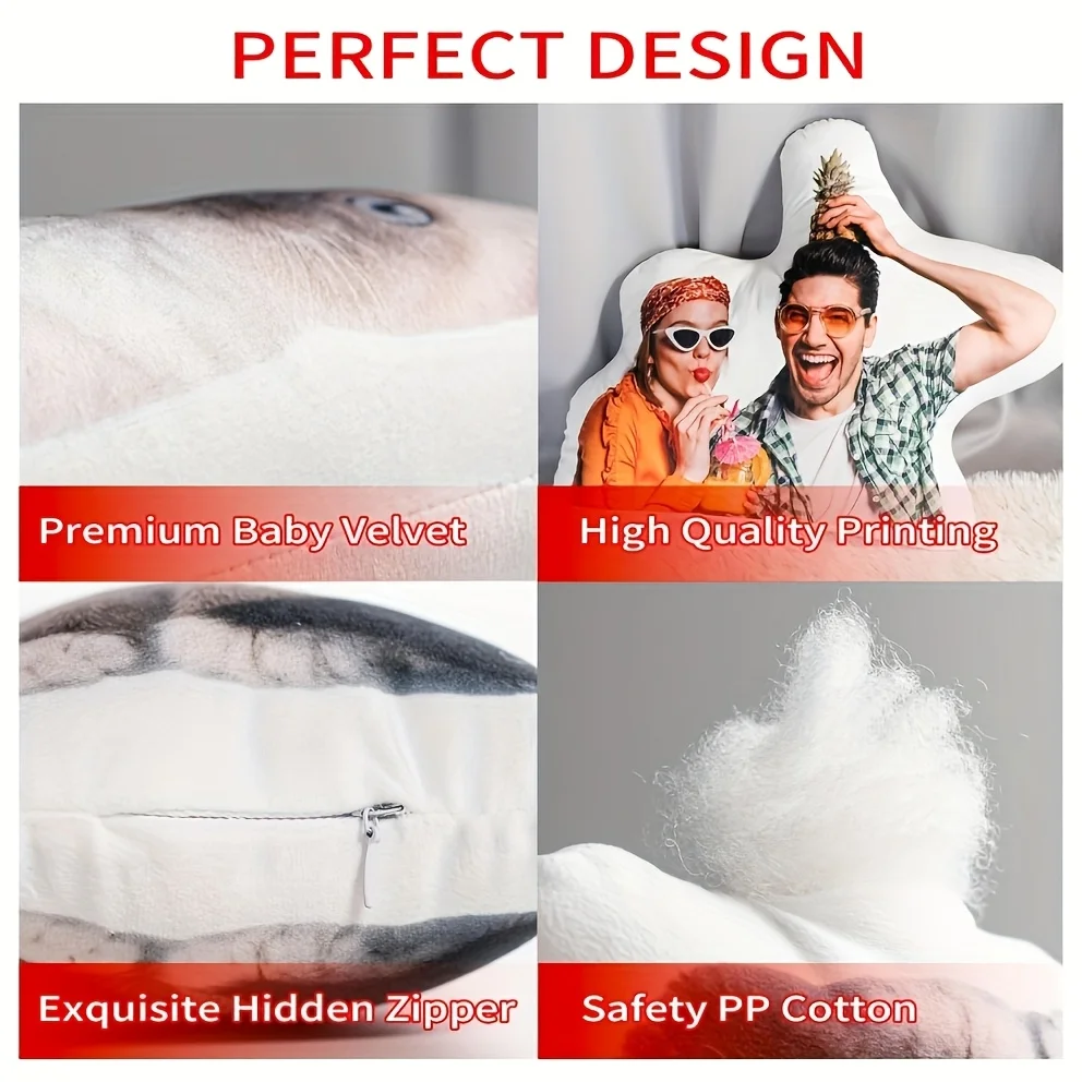 Customizable muscle plush pillows with personalized photos as intimate gifts, perfect for sofas, holidays, lovers 5