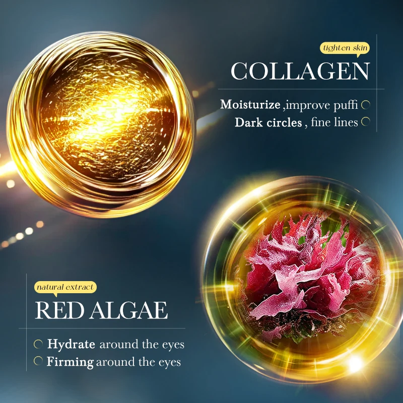 5/10pairs SADOER Red Alga Hydrogel Eye Mask Anti Dark Circles Removal Eyes Bags Firming Wrinkles Hydrating Seaweed Patches