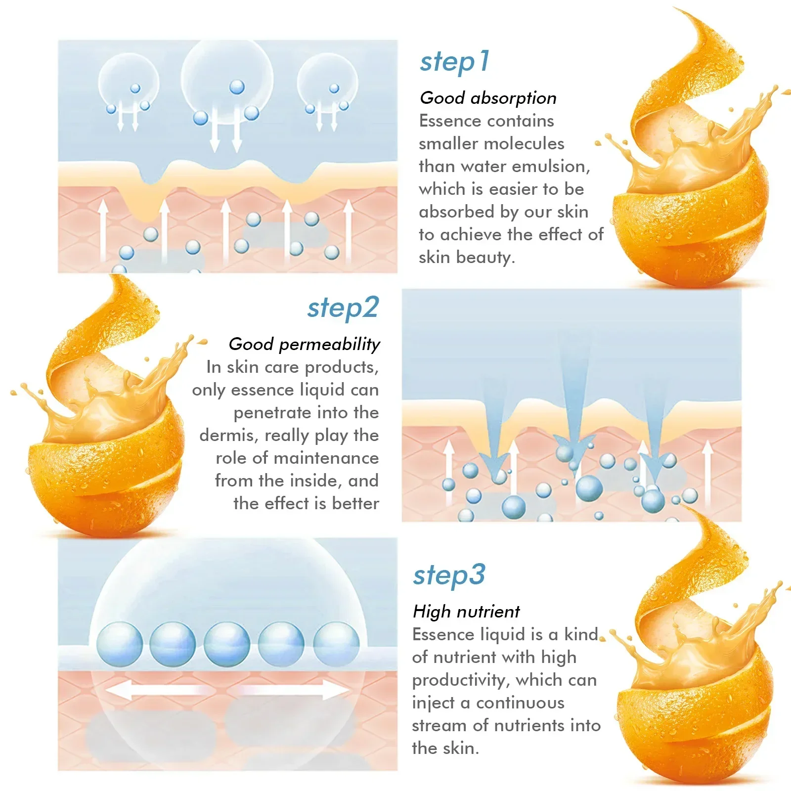 Vitamin C Whitening Face Serum Remove Dark Spots Freckles Fade Melanin Pigment Brightening Anti-Wrinkle Essence Beauty Skin Care 5