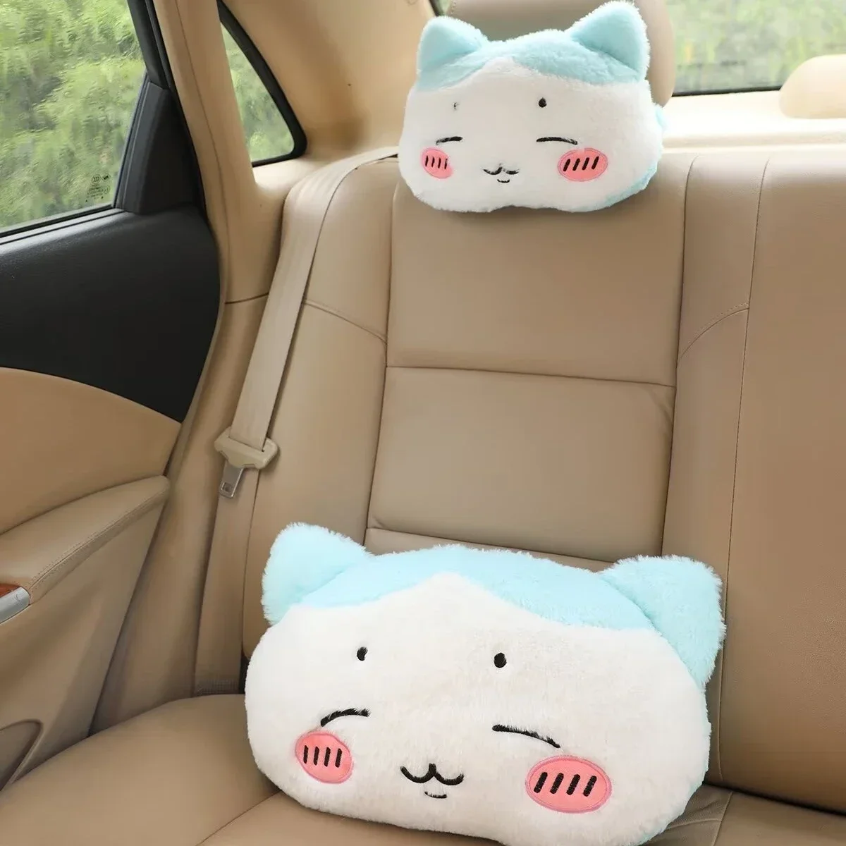Kawaii Anime Headrest Back Cushion Chiikawa Hachiware Usagi Cartoon Pillow Sofa Bed Car Decor Comfortable Gifts Girl 6