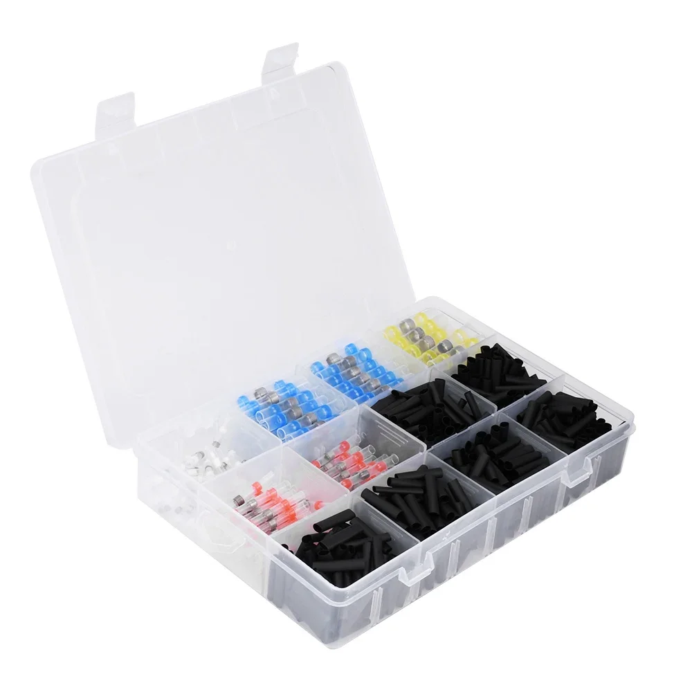 

500Pcs Electrical Wire Connectors Insulated Butt Splice Heat Shrink Solder Terminal Waterproof Butt Connectors Cable Terminal