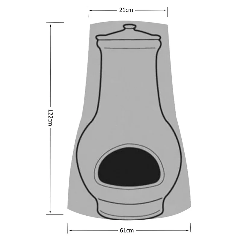 Outdoor Chiminea Cover Waterproof Protective Sleeve Fireplace Cover Camp Heater Bag Heating Covers Warmer Heating Stove Tent