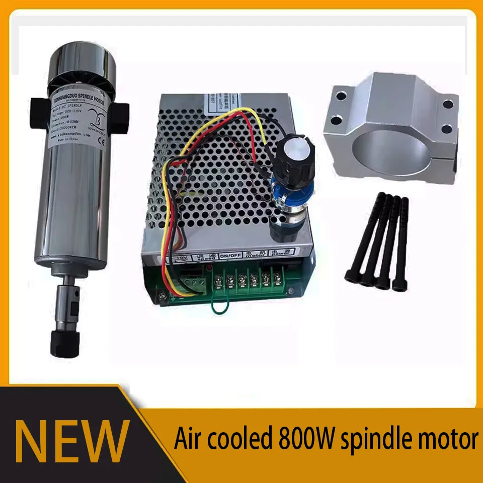 

Air cooled 800W spindle motor DC110V 20000 rpm ER11 ER16 kit small engraving machine accessories