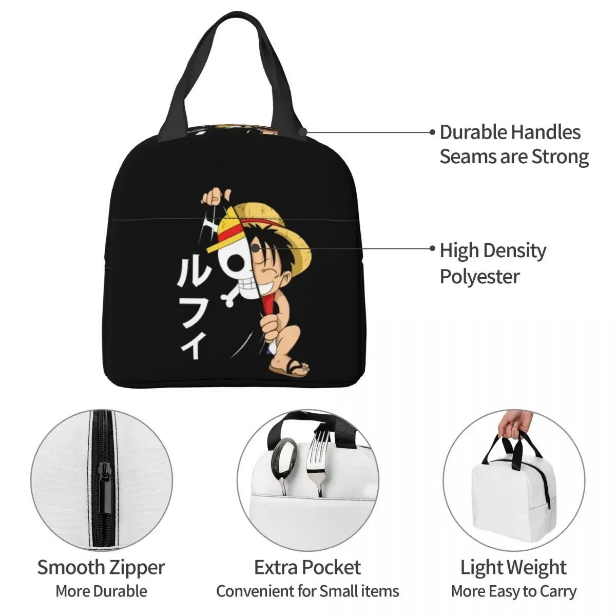 One Piece Lunch Bags Insulated Bento Box Portable Lunch Tote Leakproof Picnic Bags Cooler Thermal Bag for Woman Kids Office 4
