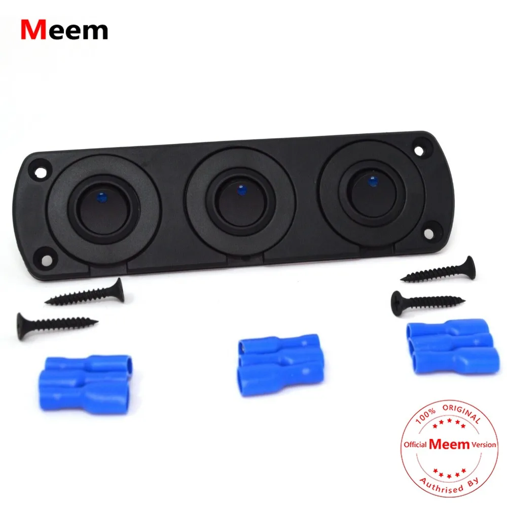

Circuit Rocker Switch Panel Breaker (BLUE LED)Car Marine Boat 3 Gang Waterproof