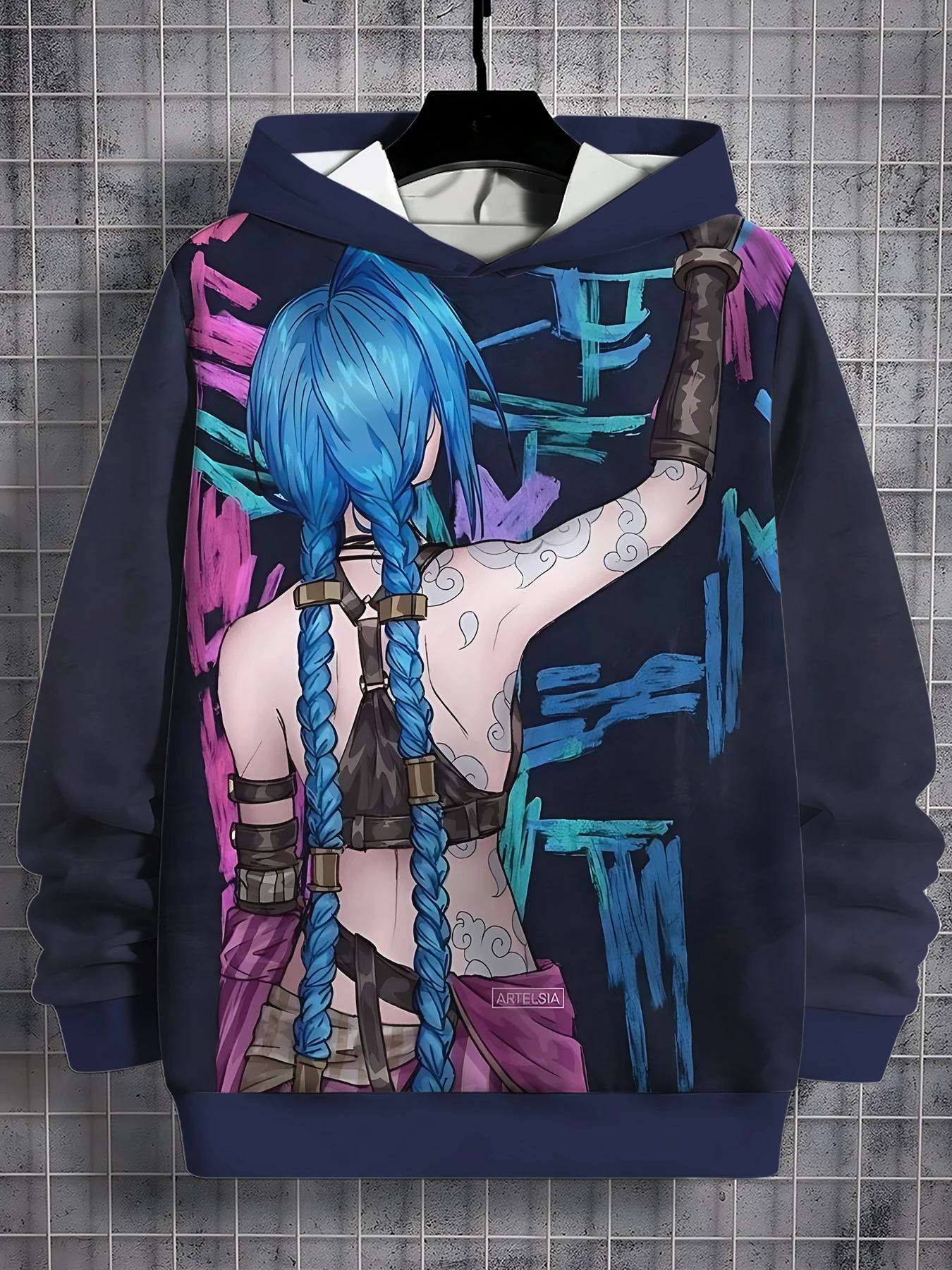 2026 Arcane Jinx Anime 3D-Druck Alle Jahreszeiten Kinder Casual Sweatshirt Coole Pullover Tops Unisex Kleidung Junge Hoodies Kleidung – Detail 10