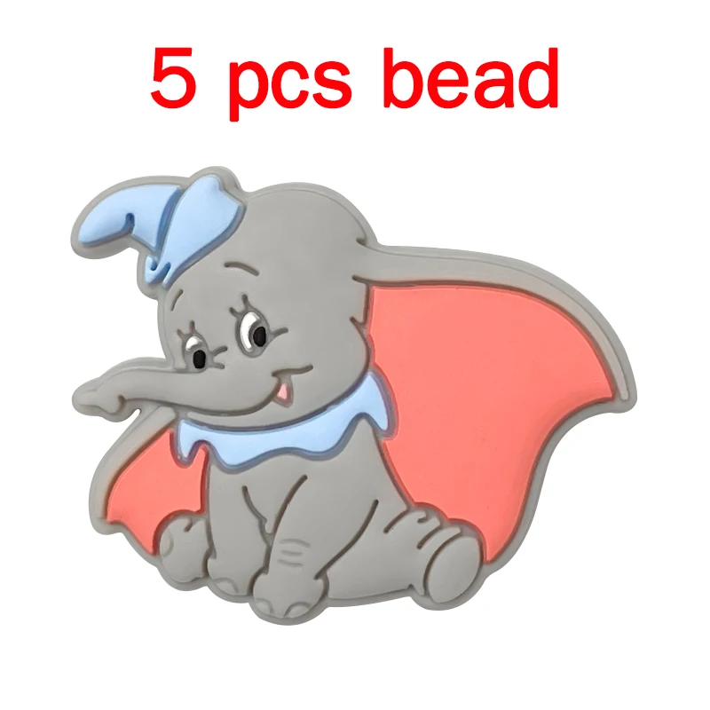 5pcs Silicone Cartoon Beads Pacifier Chain Baby DIY Care Pacify Accessory Adornment