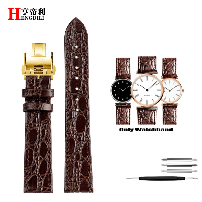 Premium Genuine Leather Watchband Strap - Elegant Wristband Bracelet